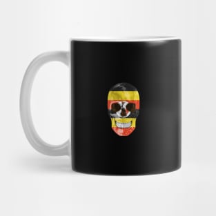 Uganda Flag Skull - Gift for Ugandan With Roots From Uganda Mug